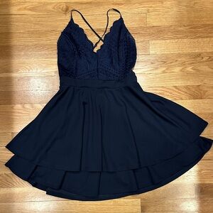 Windsor Midnight Blue Lace Dress